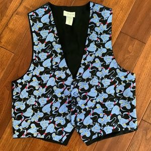 GENIE SUIT VEST Vintage 1992 Disney Store 100& silk Aladdin S/M Robin Williams